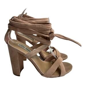 Steve Madden Christey Leather Suede Ballet Pink Ballet Heel Sandals Women's 7.5M